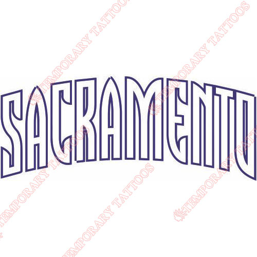 Sacramento Kings Customize Temporary Tattoos Stickers NO.1178